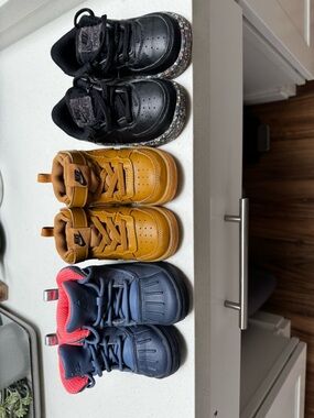 Nike 7C Air Force 1’s and blue ACG High Tops